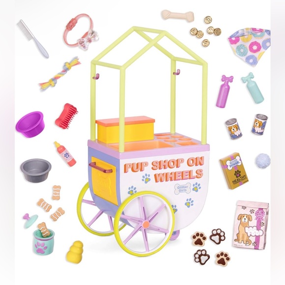 NEW Battat Glitter Girls Pop Pup Shop on Wheels Set toy for 14" dolls - Picture 1 of 11